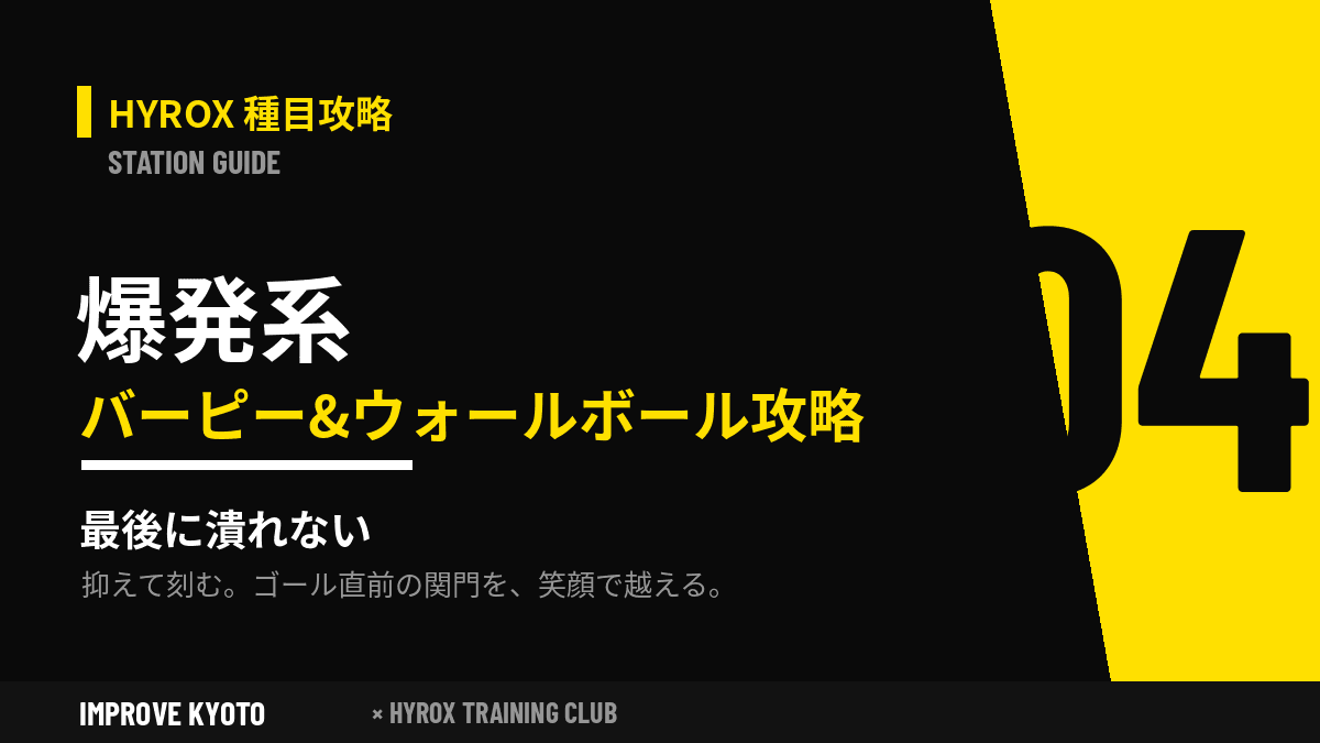 爆発系|バーピー&ウォールボール攻略|最後に潰れない